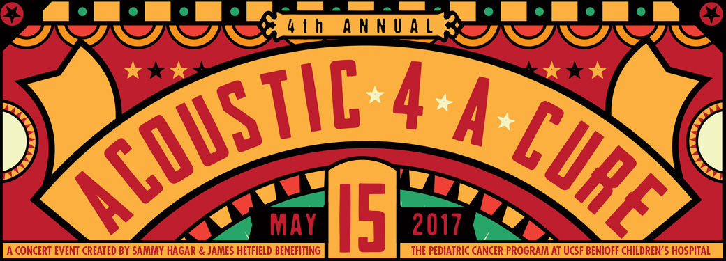SAMMY HAGAR & FRIENDS ALL-STAR LINE-UP FOR 4TH ANNUAL "ACOUSTIC-4-A-CURE" BENEFIT CONCERT MAY 15, 2017
